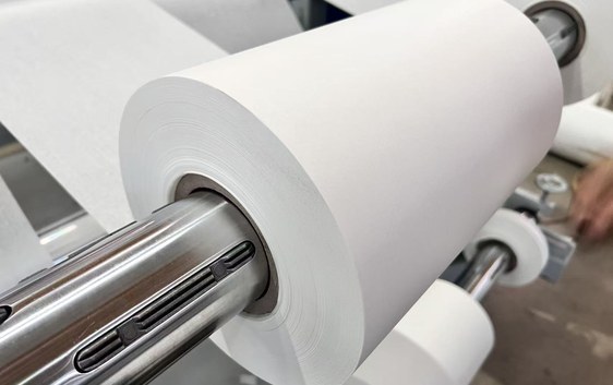 Interleaving paper prepared to suit the finished strip widths.